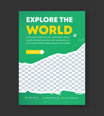 Travel agency flyer or poster design