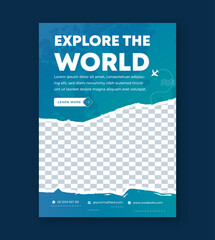 Travel agency flyer or poster design
