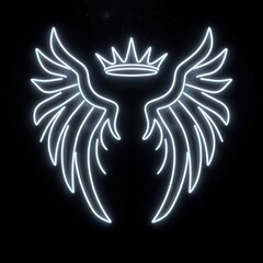 Fototapeta premium Geometric Angel Wings Illustration