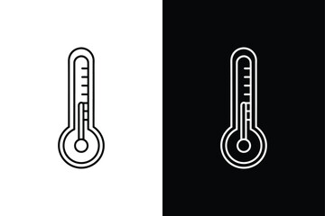 Temperature icon vector on White Background Vector Art Illustration on white background.