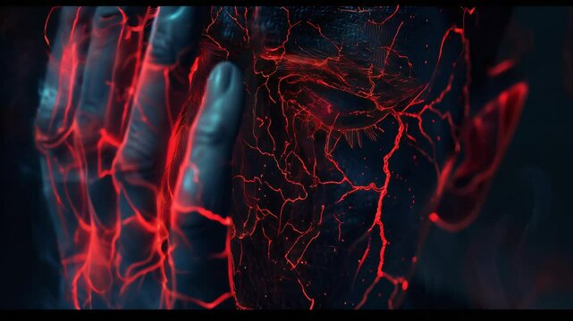 Vasculitis: The Skin Rash and Fatigue - Imagine a person with highlighted blood vessels showing inflammation, experiencing a skin rash and fatigue