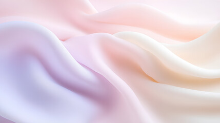 Fototapeta premium A soft, flowing piece of fabric with a mix of pink, white, and yellow colors