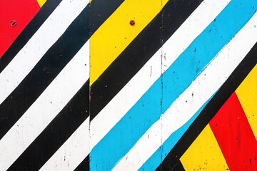 Colorful striped pattern with bold diagonal lines