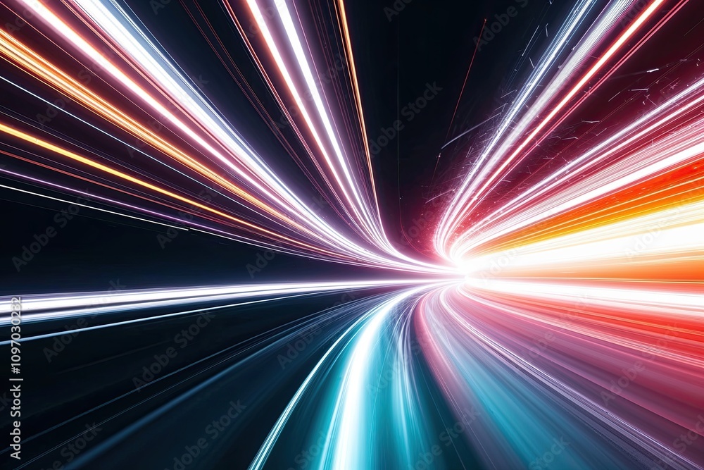 Poster dynamic abstract light trails moving backgrounds for visual effects