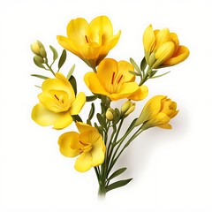 Fototapeta premium Freesia Flower Isolated Against a Plain Background 