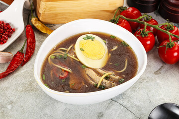 Japanese Miso soup with chicken