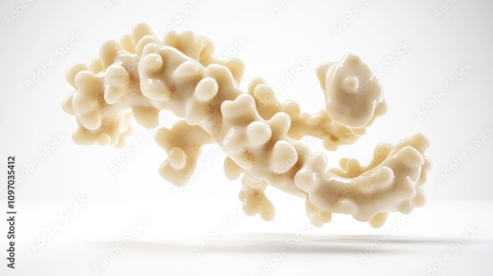 Poster abstract sculpture resembling organic forms, showcasing intricate textures and shapes.