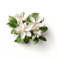 Obraz premium Jasmine Flower Isolated on a Plain Background 