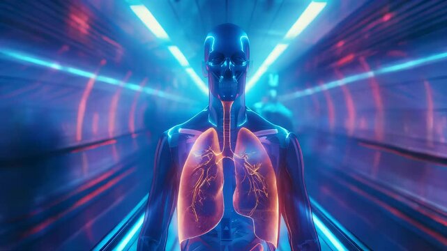 Asthma: The Wheezing and Shortness of Breath of Respiratory Condition - Visualize a scene where a person experiences wheezing and shortness of breath, common symptoms of asthma 