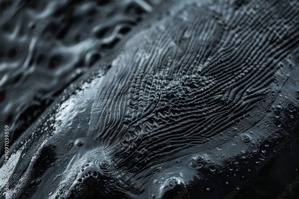 Poster closeup of a whales skin showing intricate patterns and textures a close-up view of the intricate te