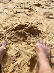 feet in the sand