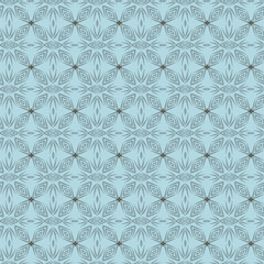 Seamless Symmetrical Ornament Design vector pattern