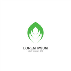lorem ipsum leaf icon with creative vector illustration