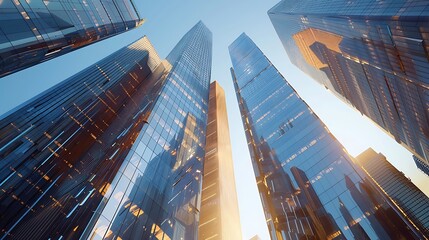 Futuristic designs of skyscrapers incorporating advanced glass materials energyefficient systems