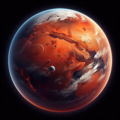  Mars, The Red Planet
A desolate, red desert world with ancient volcanoes.