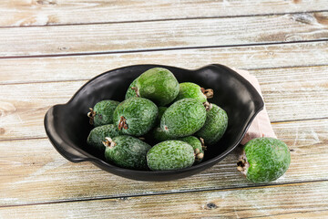 Sweet ripe juicyfruit feijoa