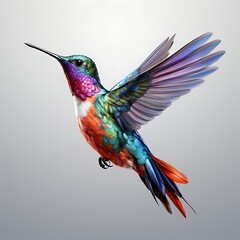 Fototapeta premium Hummingbird Isolated on a Plain Background 
