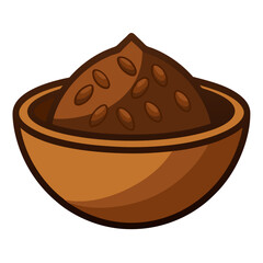 Fototapeta premium cocoa powder clipart cartoon Illustration drawing