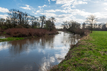 Springtime CHKO Poodri protected landscape area in Czech republic