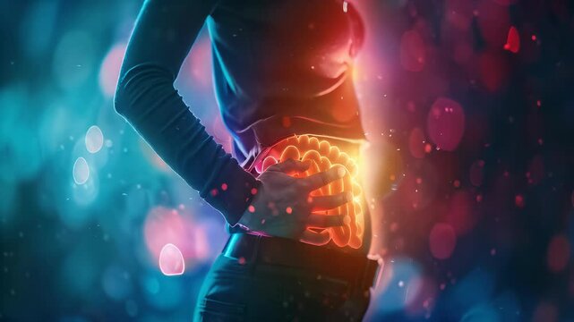 Irritable Bowel Syndrome (IBS): The Abdominal Pain and Bloating of Digestive Disorder - Picture a scene where a person experiences abdominal pain and bloating, common symptoms of IBS