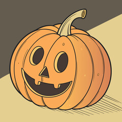 halloween pumpkin isolated on white background