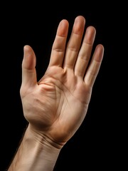 Fototapeta premium Human Hand Isolated Displaying Done Gesture with Clear and Confident Pose 