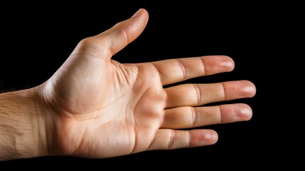 Human Hand Isolated Displaying Done Gesture with Clear and Confident Pose
