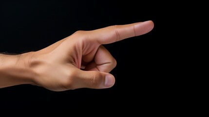 Human Hand Isolated Showing One Finger in Neutral and Clear Style

