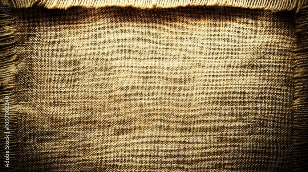 Poster a textured fabric background with frayed edges, suitable for various design purposes.