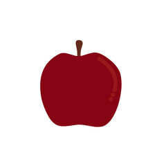 Set of Illustrations of whole and cut red apples