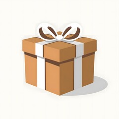 Obraz premium Gift box icons in Trendy Flat style. Gift boxes with ribbon icons Set. Gift box flat line silhouette set.