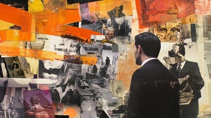 A Visual Tapestry of Urban History and Culture: Collage Art Depicting Society, Politics, and Nostalgia