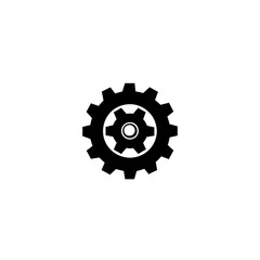 Fototapeta premium Gear Icon, Minimal Simple Logo