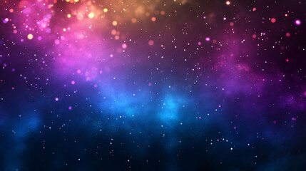 Fototapeta premium Vibrant nebula with luminous particles in a captivating cosmic backdrop