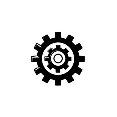 Gear Icon, Minimal Simple Logo