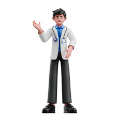 doctor introduction 3d character illustration