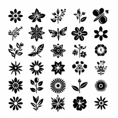 Tree silhouette victor icon illustration on white background.