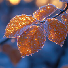 Frosty Autumn Leaves