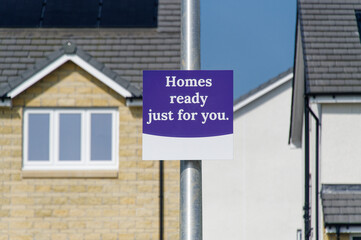 Naklejka premium Homes for sale at new housing development