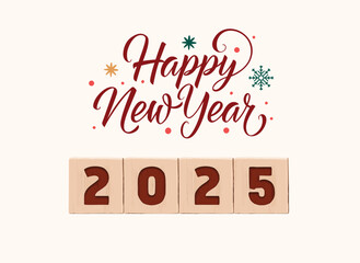 we wish you a happy new year.2025.vector