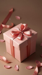 Premium wrapped gift box with dazzling light effects