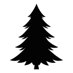 Christmas tree vector art illustration