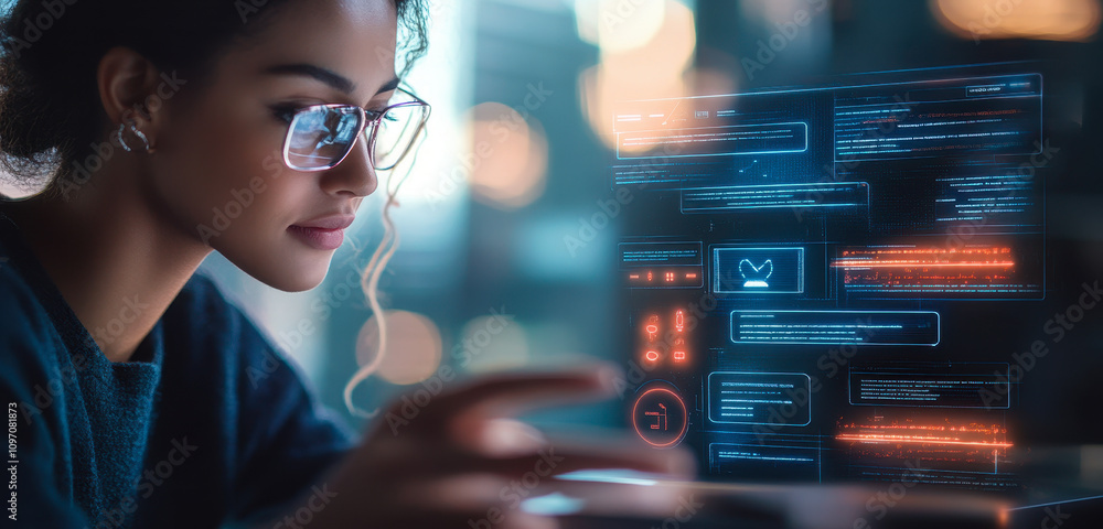 Poster ai-powered chatbot assisting customer service for efficient online support solutions