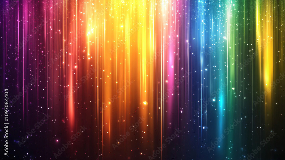 Leinwandbilder vibrant spectrum effect created by colorful light rays, ideal for backgrounds and design projects