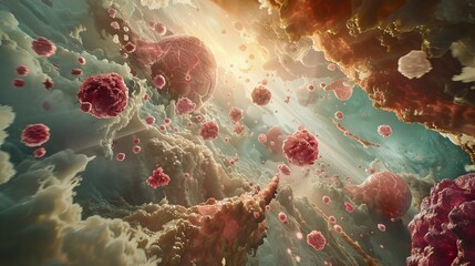 Surreal inner space  a photo realistic exploration of tumors in an intricate environment