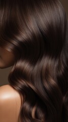Fototapeta premium Close-up of a woman's healthy beautiful hair