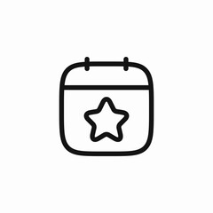 calendar event day star icon sign vector