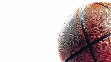 Isolated Basketball on White Background for Sports and Fitness Use
