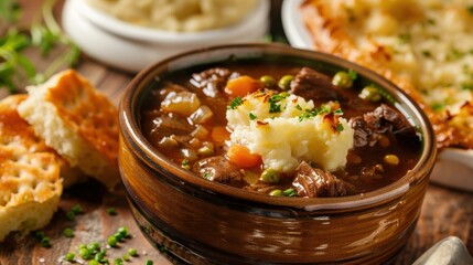 beef stew, shepherd's pie, and soda bread, Saint Patricks Day