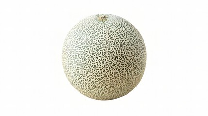 Whole Cantaloupe Melon Isolated on White Background for Stock Use